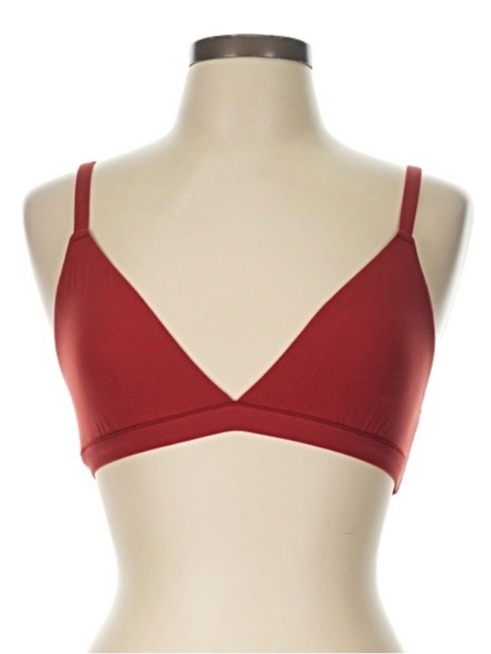Skims Triangle Bralette in Deep Red